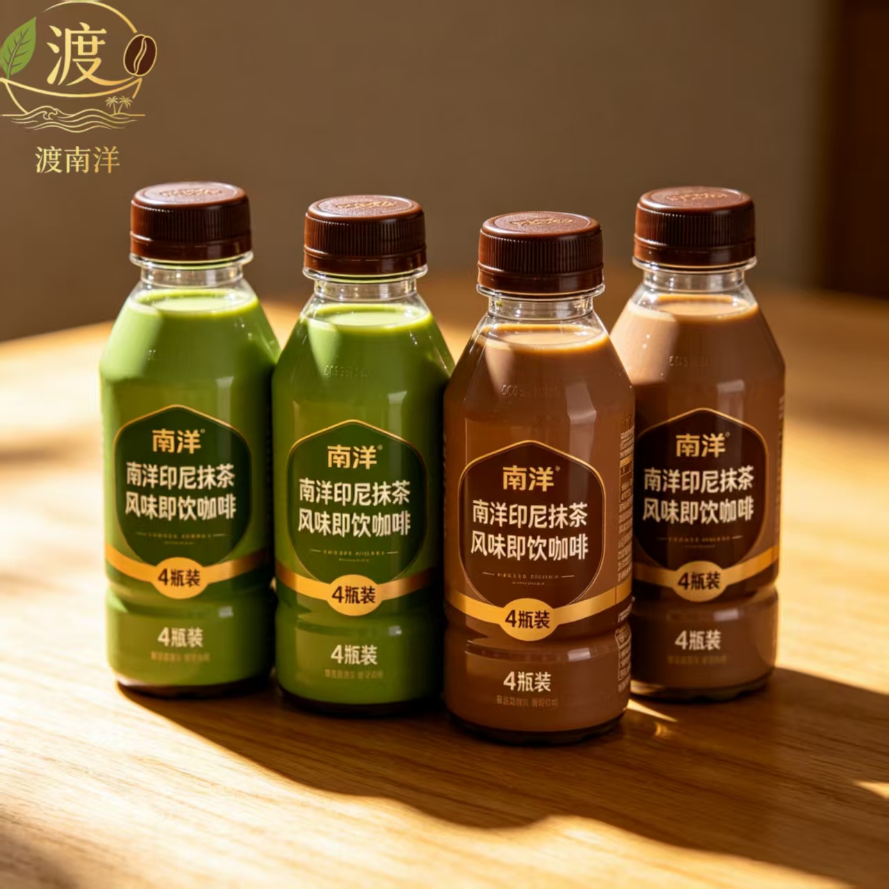渡南洋印尼抹茶风味即饮咖啡4瓶装