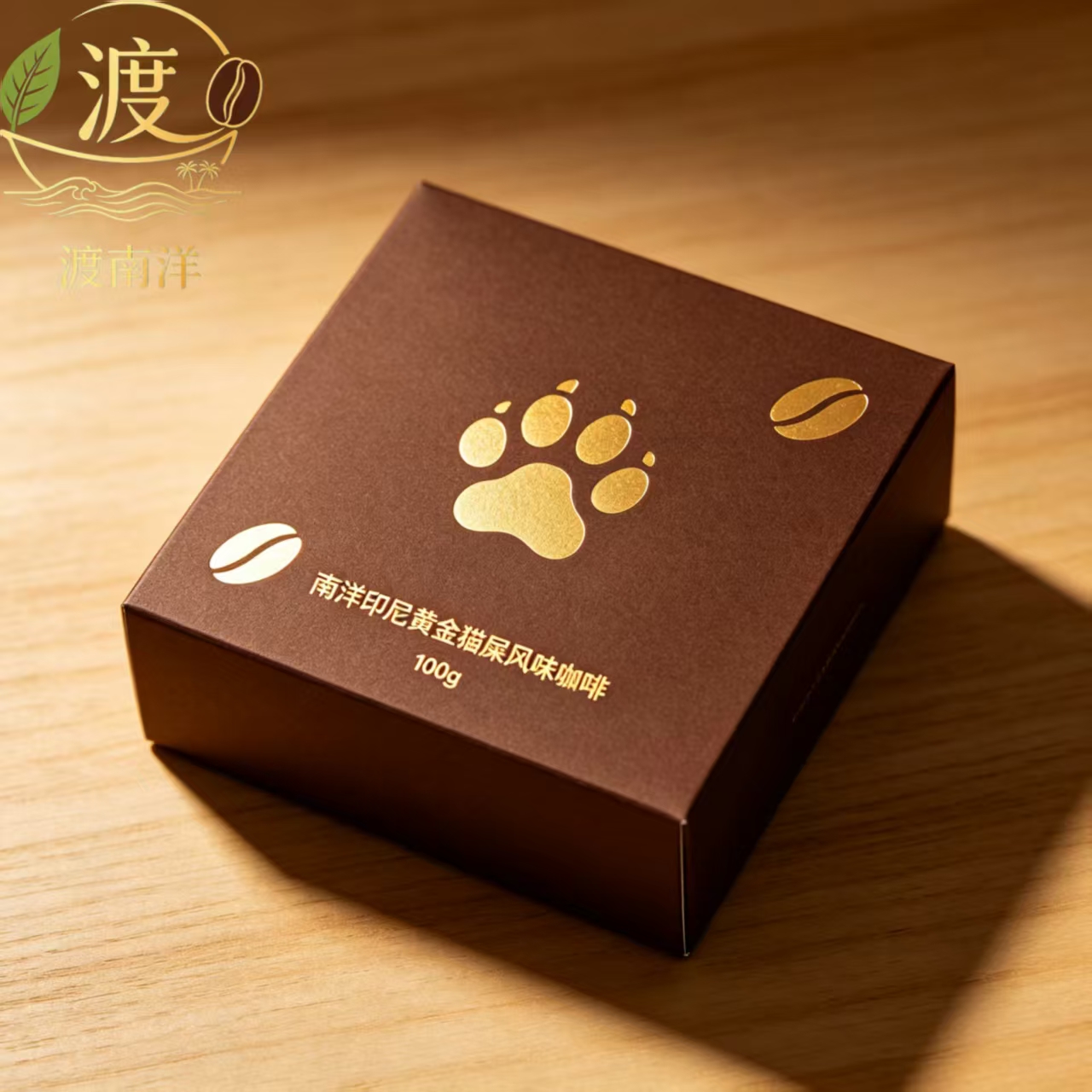 渡南洋印尼黄金猫屎风味咖啡礼盒100g