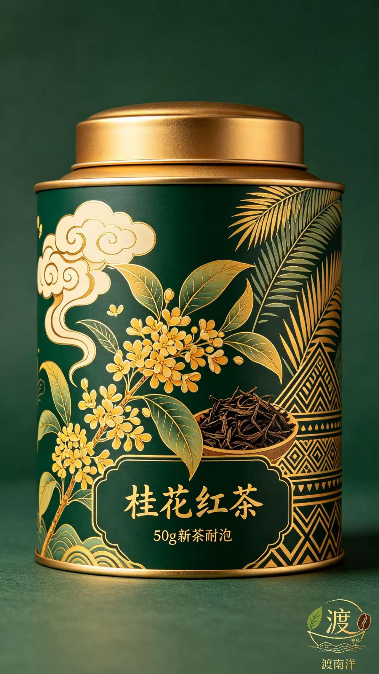 渡南洋 桂花红茶花香红茶新茶耐泡散装新罐装茶叶50g